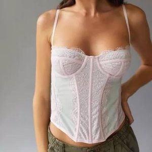 Urban Outfitters Out From Under Modern Love Corset in Sky S